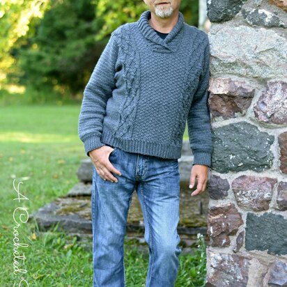 Midwestern Warmth Men's Cabled Sweater