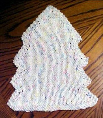 Holiday Tree Shaped Dish Cloth