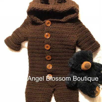 Crochet Baby Bear Snowsuit PDF