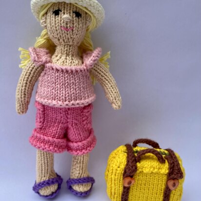 Super summer doll with suitcase