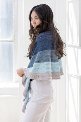 Beach Haven Shawl in Lion Brand Coboo - L80163 - Downloadable PDF