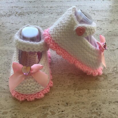 Baby Girl Shoe Picot Edge