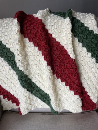 Christmas Stripes C2C Afghan