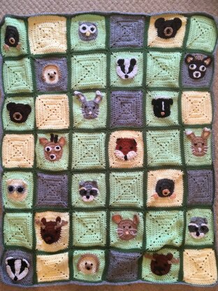 Woodland animals blanket