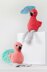 Fiona & Fred Crochet Flamingo in Red Heart Amigurumi - LM6297 - Downloadable PDF