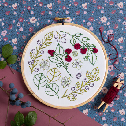 Hawthorn Handmade Blackthorn Bramble Embroidery Kit