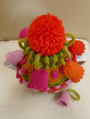 Bell Flowers and bobbles Tea Cosy