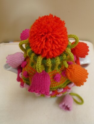 Bell Flowers and bobbles Tea Cosy
