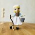 Crochet doll, amigurumi doll, doll with clothes, crochet doll outfit, Housemaid