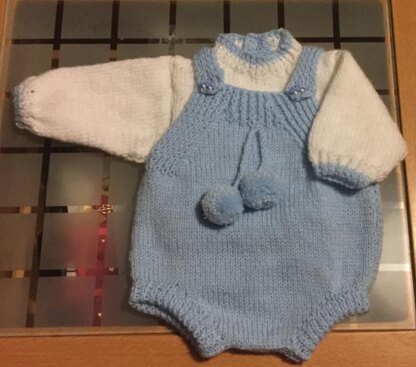 Baby Ribbon Cardi/Romper 0-3mths