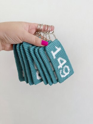 Squid Game inspired player numbers keychain
