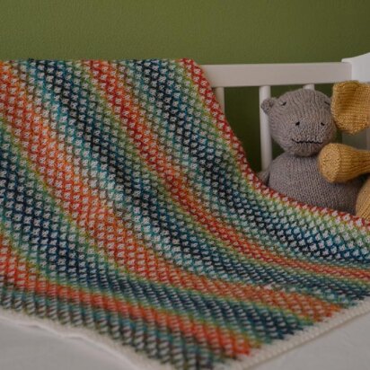 Mock Honeycomb Blanket - knitting pattern