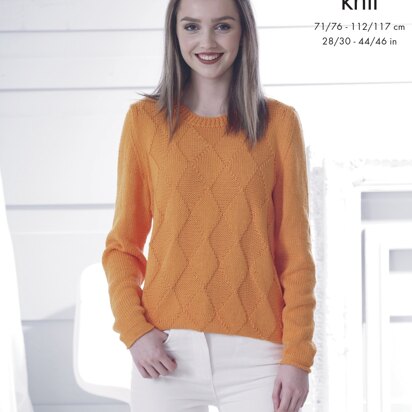 Slipover and Sweater in King Cole Cottonsoft DK - 4840 - Downloadable PDF - knitting pattern