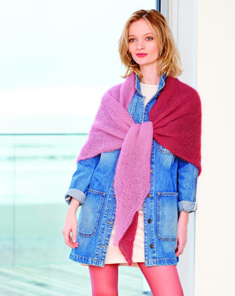 Triangular Shawl in Rico Essentials Super Kid Mohair Loves Silk - 763 - Downloadable PDF