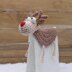 Gift bag amigurumi reindeer - easy from scraps of yarn