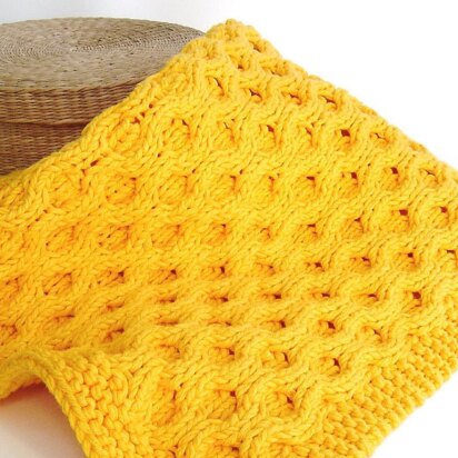 Honeycomb Baby Blanket - knitting pattern