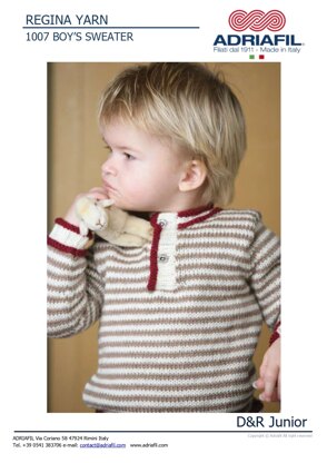 Boy's Sweater in Adriafil Regina - 1007 - Downloadable PDF