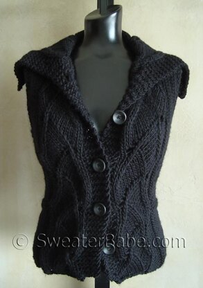 #109 Lace Inset Shaped Cardigan or Vest