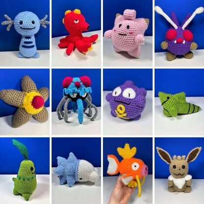 16 Pokémon Crochet Patterns - Written Crochet Patterns - Book Three