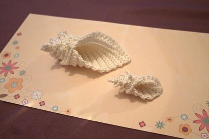 Crochet Conch Shell and Starfish