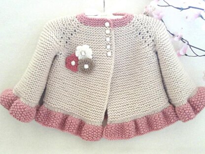 Knitting PATTERN Baby Cardigan Chloe