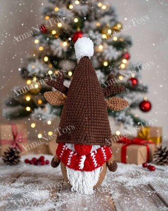 Gnome Christmas deer
