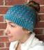 Simple Textured Messy Bun Hat