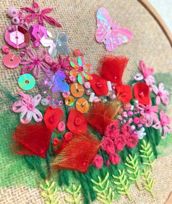 Rowandean Pinks and Poppies Embroidery Kit