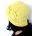 Cloche Hat with Two Flowers 