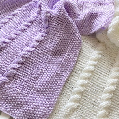 Reversible Cable Baby Blanket