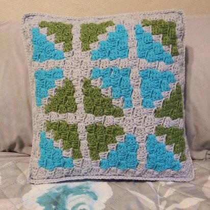 C2C Window Pane Throw Pillow