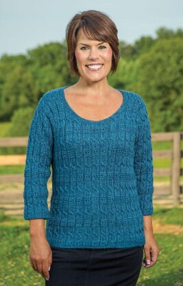 Cable and Eyelet Pullover #186