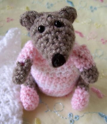 Crochetbury Baby Bear in Moses Basket