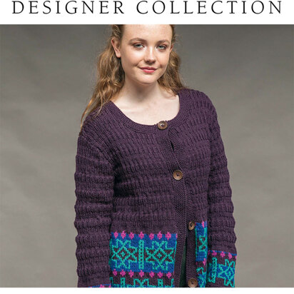 Dark Stars Cardigan in Rowan Pure Wool Worsted - D172 - Downloadable PDF