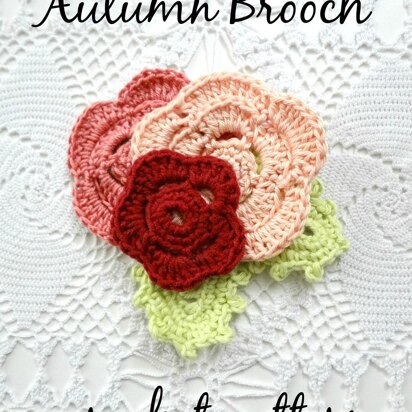 Crochet Autumn Brooch