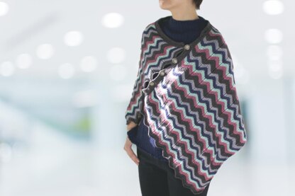 Colorful waves poncho