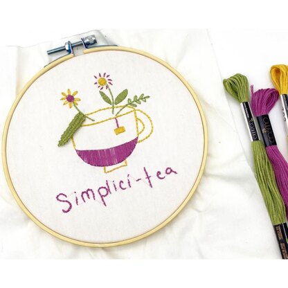 Jennifer Jangles Four Stitch Sampler Simplici-tea Embroidery Kit