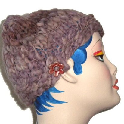 Simple Button Hat - knitting pattern