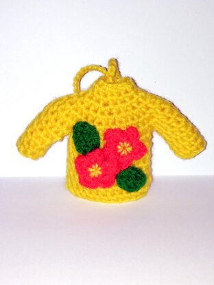 Yellow sweater ornament