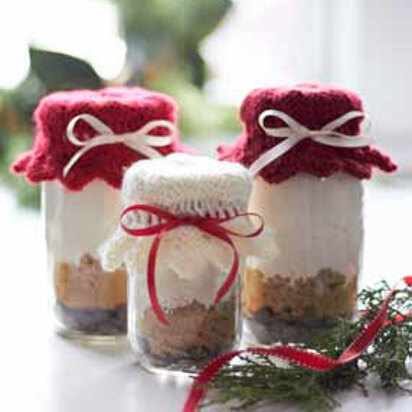 Gift Jar Toppers in Caron Simply Soft - Downloadable PDF