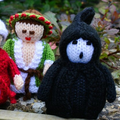Scrooge Christmas Carol Dolls Knitting Pattern - Toy Knitting Pattern.