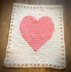 Chunky Intarsia Heart Baby Blanket