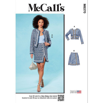McCall's Misses' Jacket and Skirt M8370 - Sewing Pattern