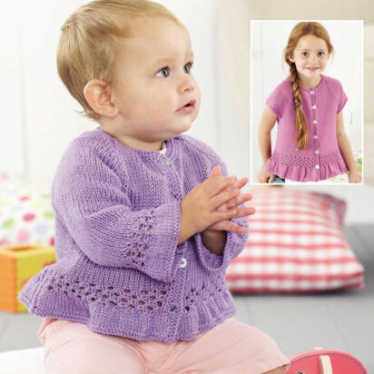 Jackets in Sirdar Snuggly Baby Bamboo DK - 4886 - Downloadable PDF - knitting pattern