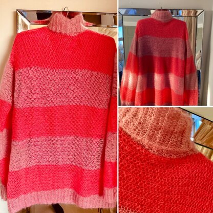 Mohair crochet jumper