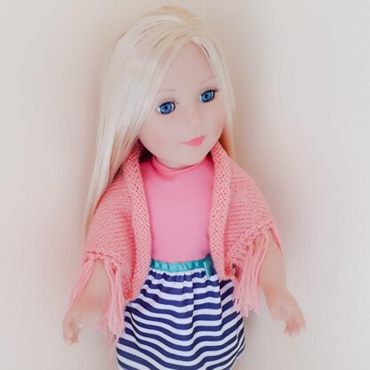 Blush Shawl for Doll