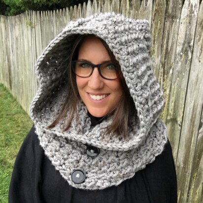 Crochet Hood Poncho Cowl CROCHET PATTERN Hooded (Instant Download