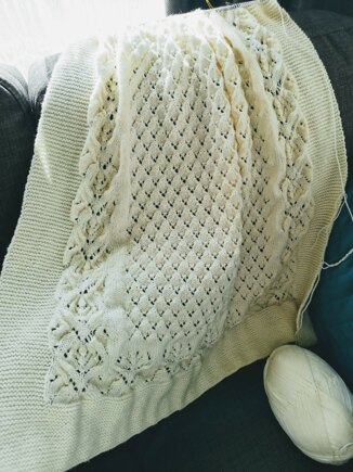 Lace and Diamond Heirloom Blanket #2