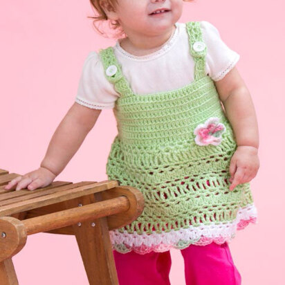 Peapod Baby Sundress in Red Heart Baby TLC Solids - LW3320 - Downloadable PDF