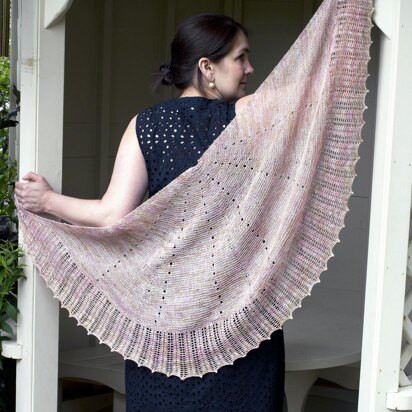 Falling Petals Lace Shawl